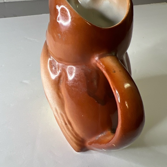 Antique Sevres 1890- Pre 1914 E. Liverpool Ohio Porcelain Bird Creamer/Pitch 5” - Picture 2 of 16